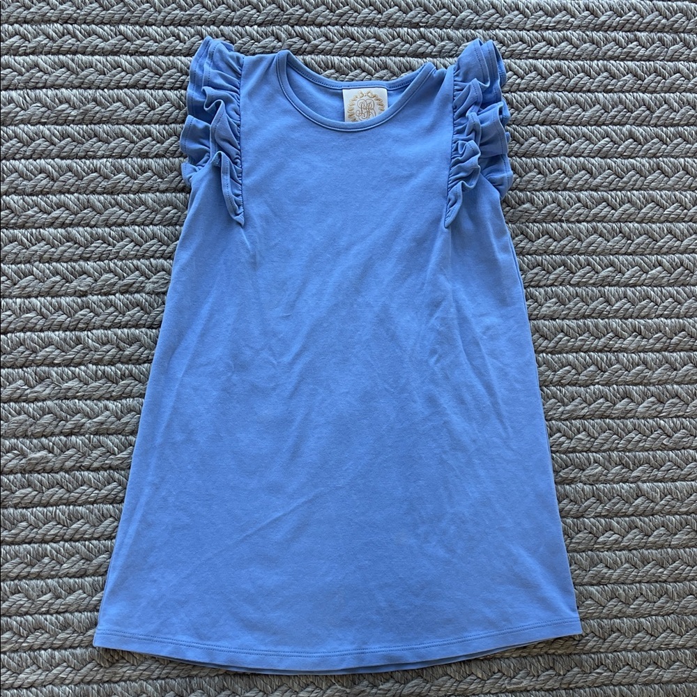 The Beaufort Bonnet Company Blue Ruffle Sleeve Dress, size 6